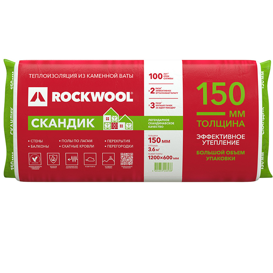 Утеплитель Rockwool Скандик XL Купить во Владимире ⭐️ | ТЕПЛОВОЗ